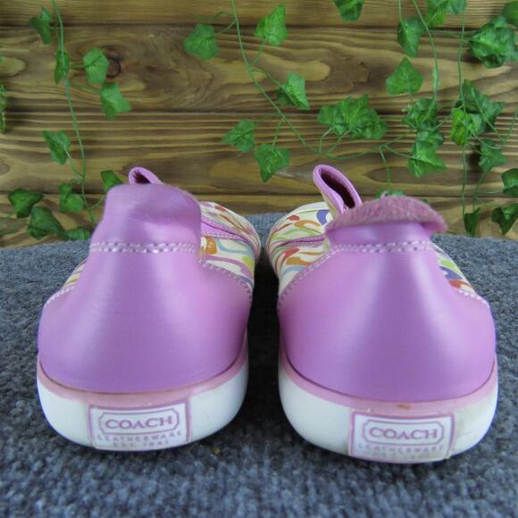 Coach Women's Beale Sneaker Pink Fabric Sz 8.5 Medium Used 2025 - Picture 4 of 8